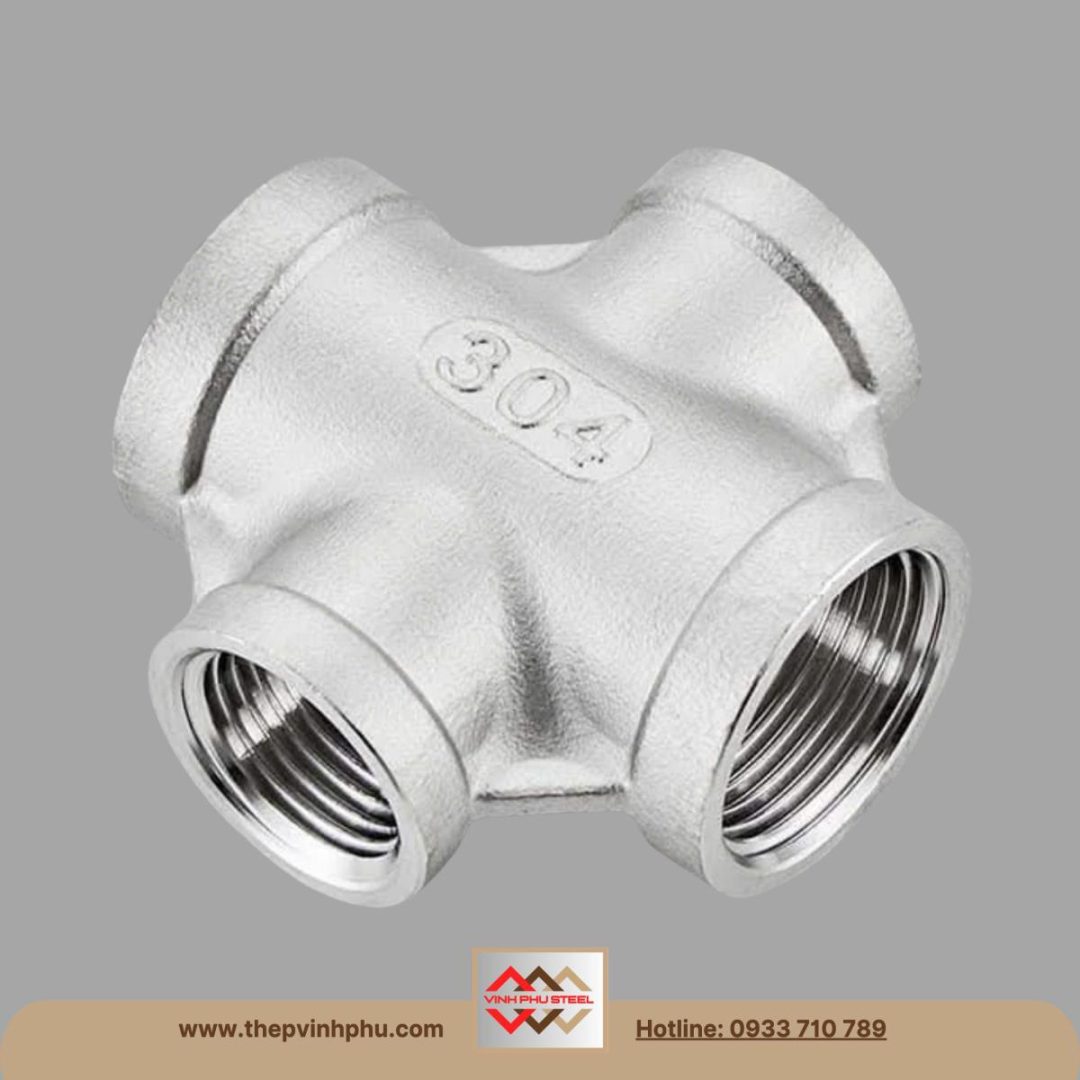 Chữ thập ren inox 304