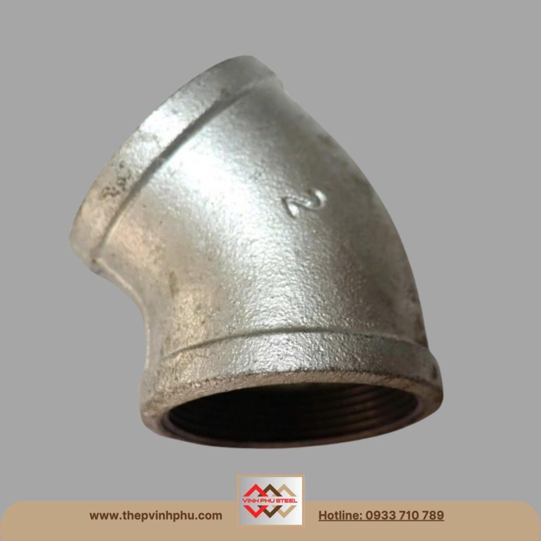 Cút lơi ren mạ kẽm (chếch) 45 độ