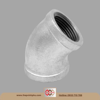 Cút lơi ren mạ kẽm (chếch) 45 độ