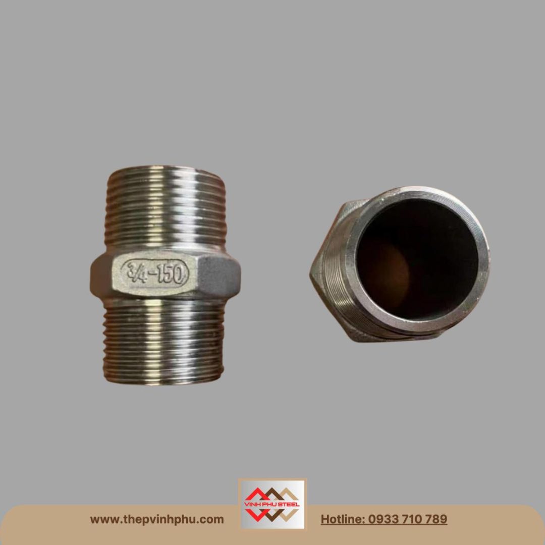 kép 2 đầu ren inox