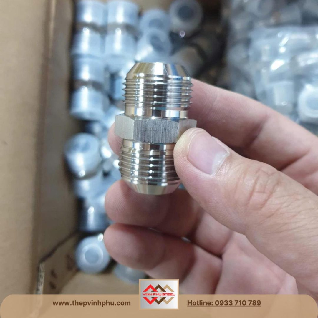 kép ren inox 2 đầu côn
