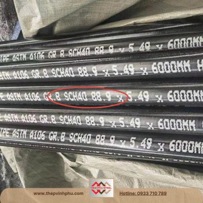 Ống thép đúc phi 90 DN80 SCH40