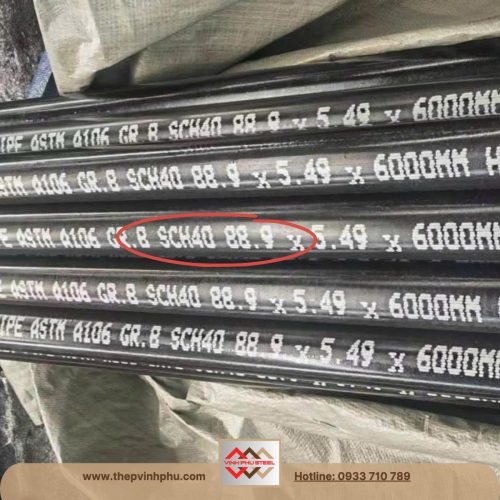 Ống thép đúc phi 90 DN80 SCH40