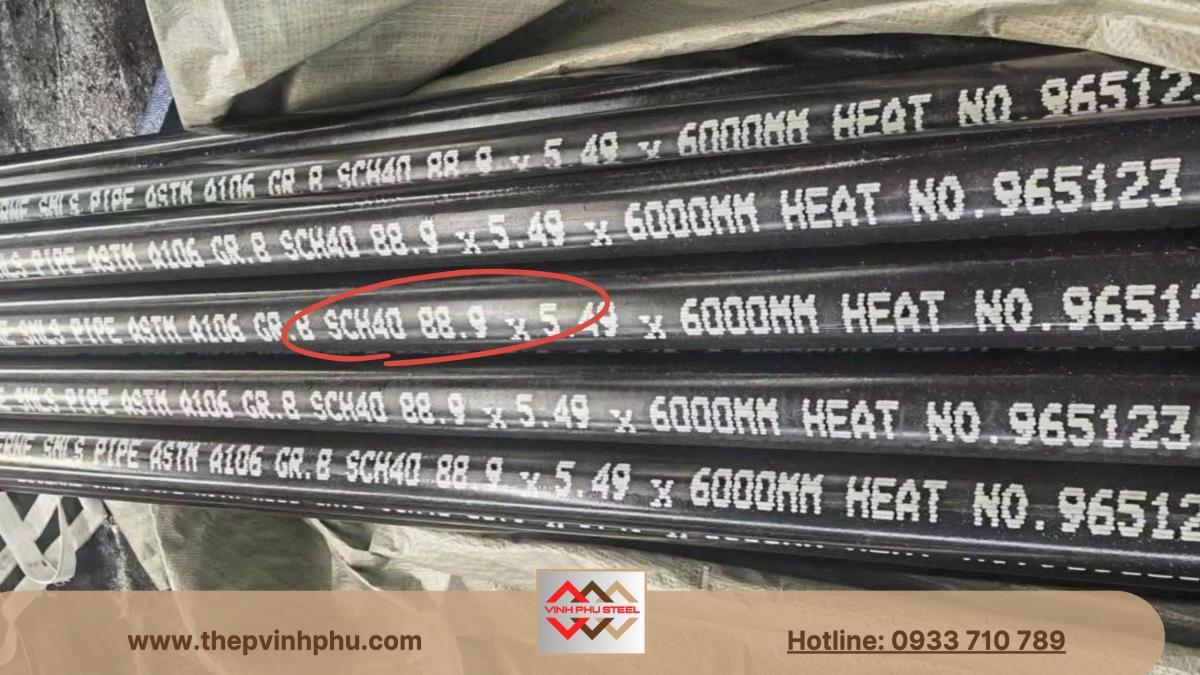 Ống thép đúc phi 90 DN80 SCH40