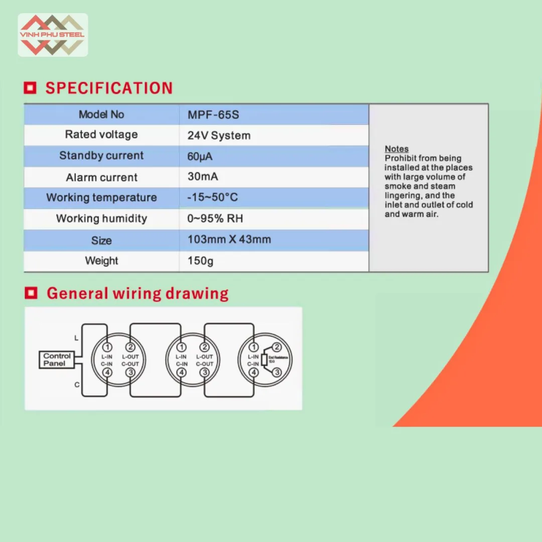 Đầu báo khói MPF-65S