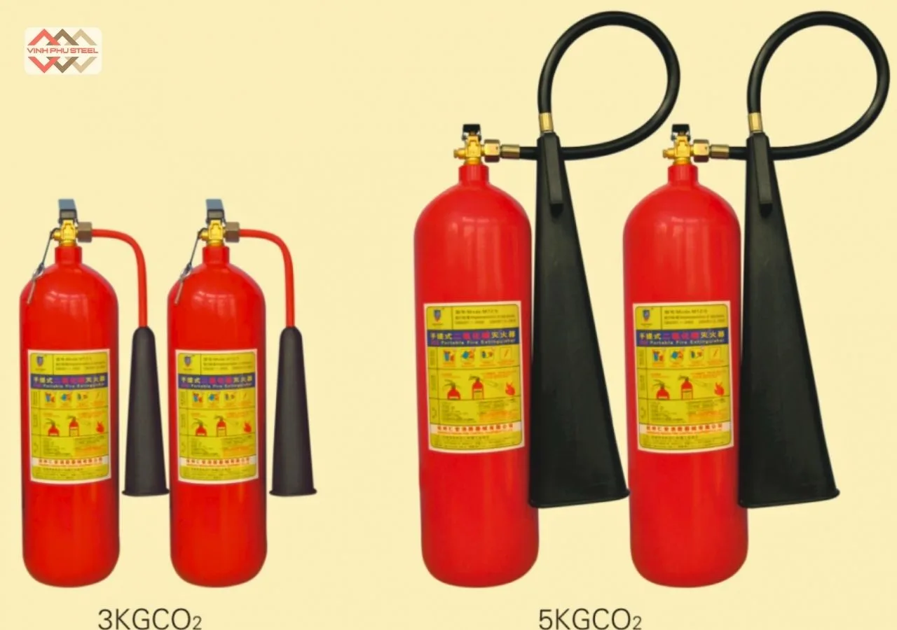 Bình chữa cháy CO2 nhiều kích cỡ