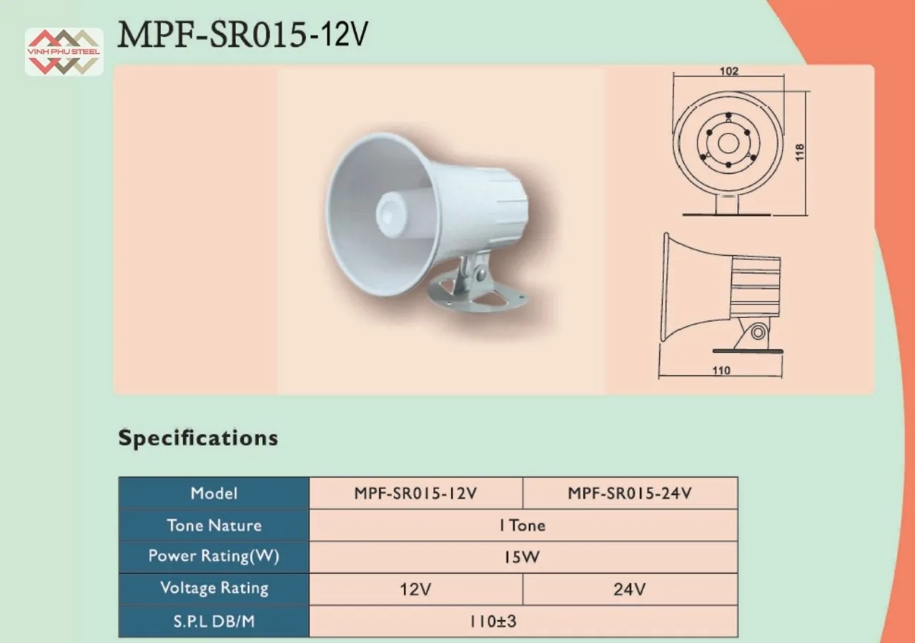 Còi báo cháyMPF-SR015-12V