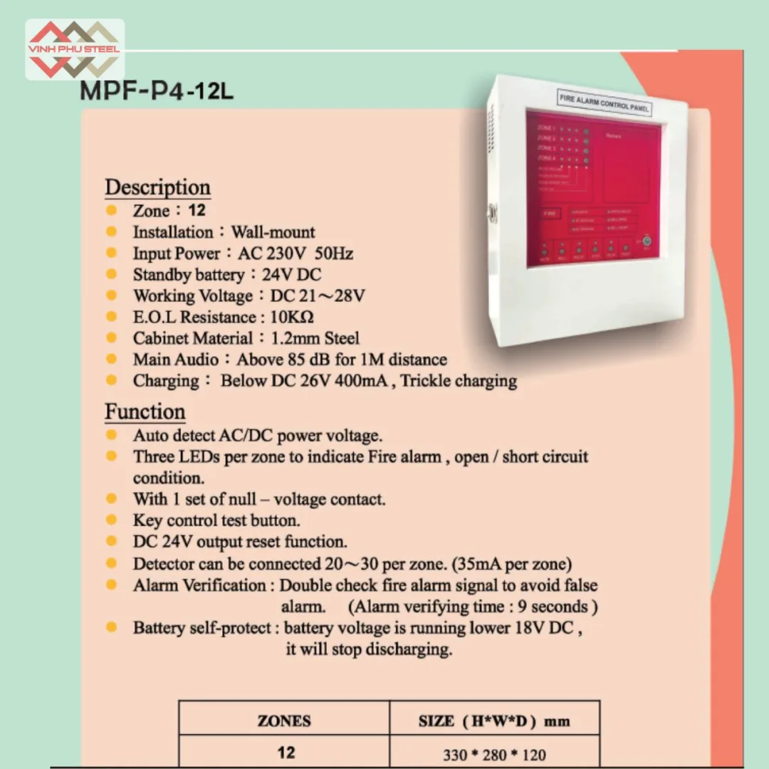 Trung Tâm Báo Cháy MPF-P4-12L