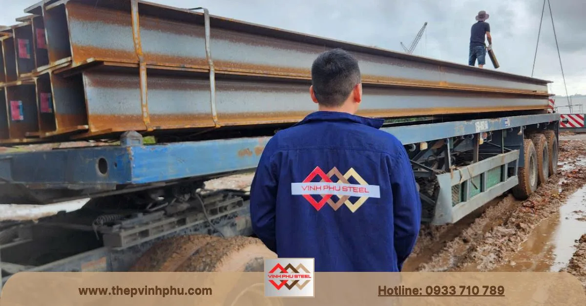 Thép H giao hàng tới công trình của bạn