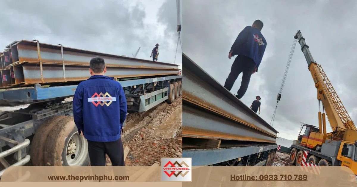 Thép hình H xuất kho thép Vinh Phú