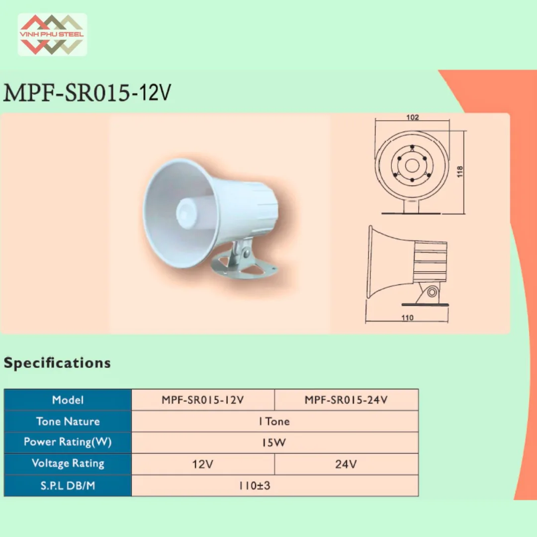 Còi báo động MPF-SR015-12V