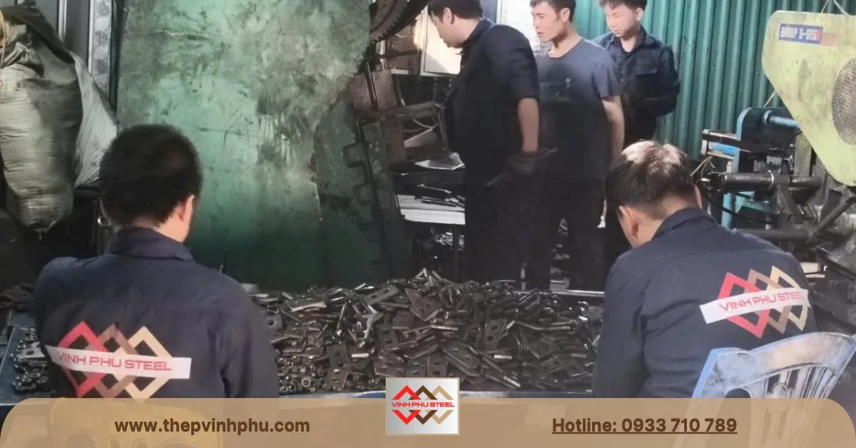 Xưởng sản xuất cóc nối Thép Vinh Phú đáp ứng sản lượng lớn, thời gian giao hàng nhanh
