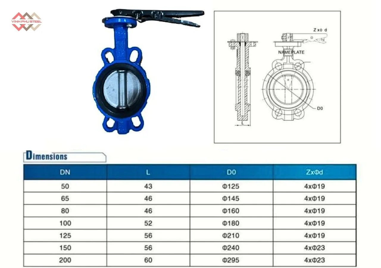 Valve bướm gạt tay Samwoo