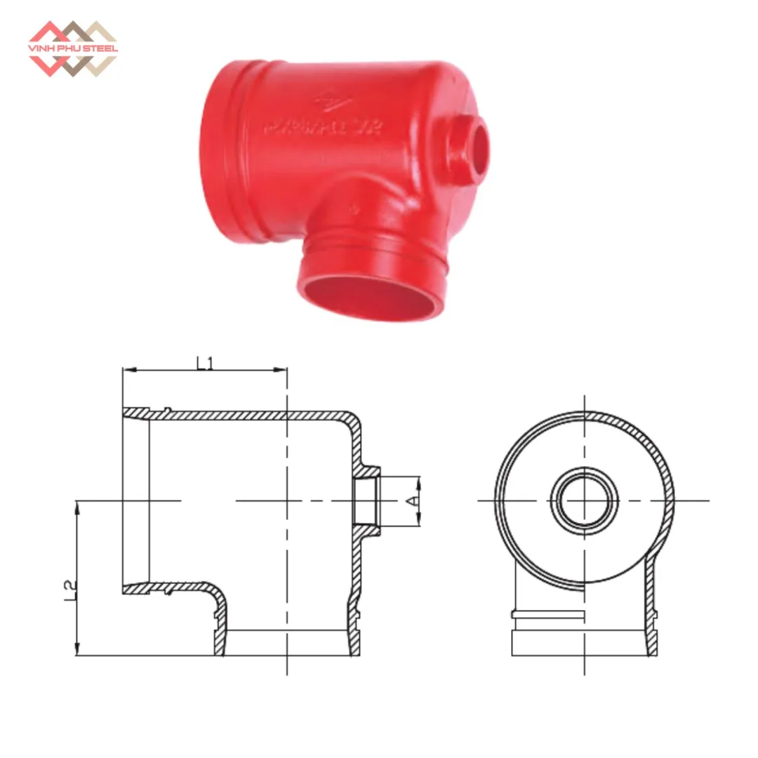 Co Rãnh 90 Độ Trụ Cứu Hỏa MECH - Hydrant Elbow - Hình ảnh 2
