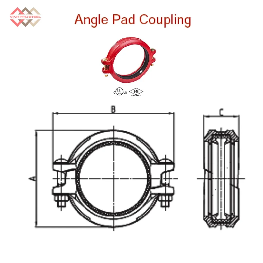 Khớp Nối Rãnh Cứng Góc MECH - Angle Pad Coupling - Hình ảnh 2