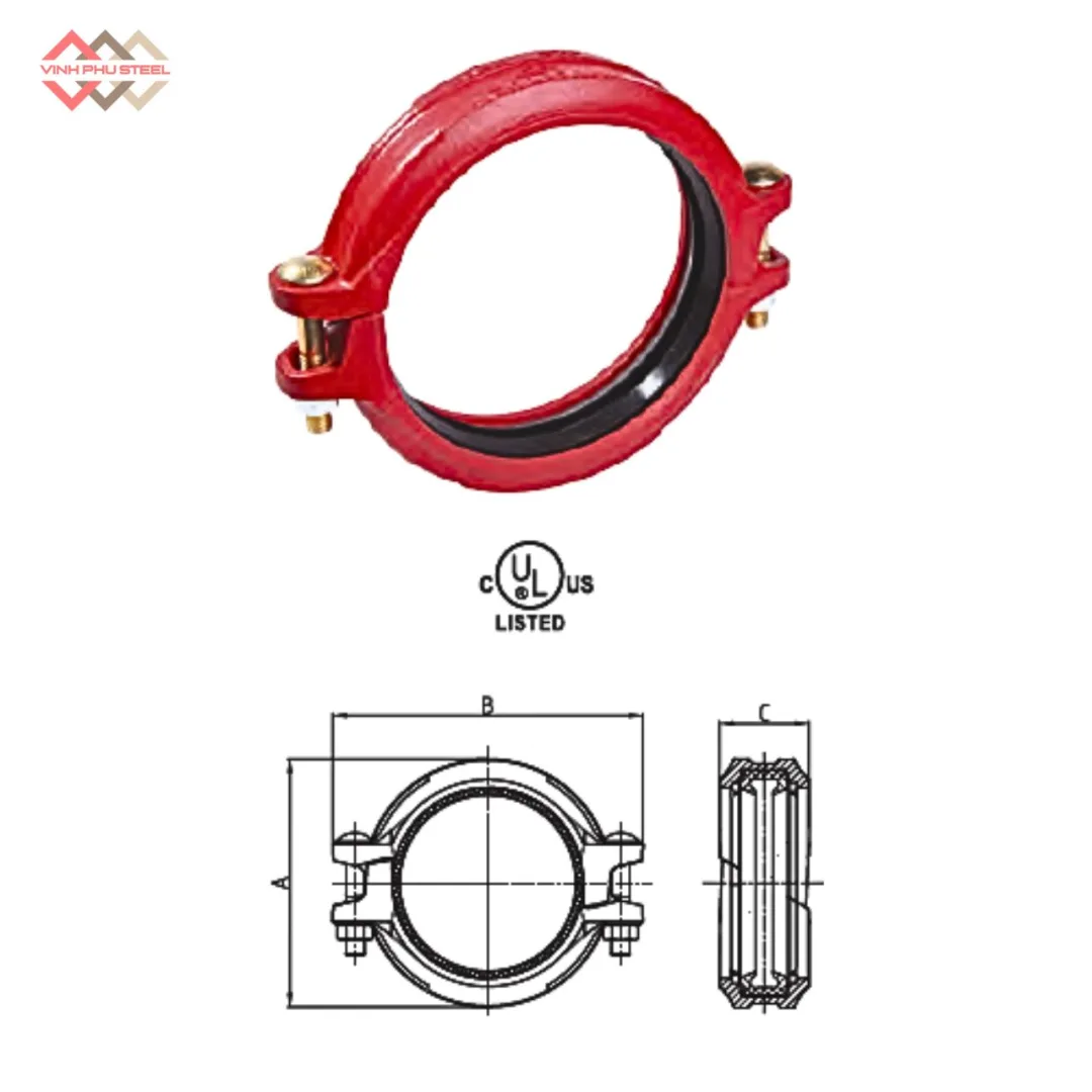 Khớp Nối Rãnh Cứng Góc Slim MECH - Slim Type Angle Pad Rigid Coupling - Hình ảnh 2