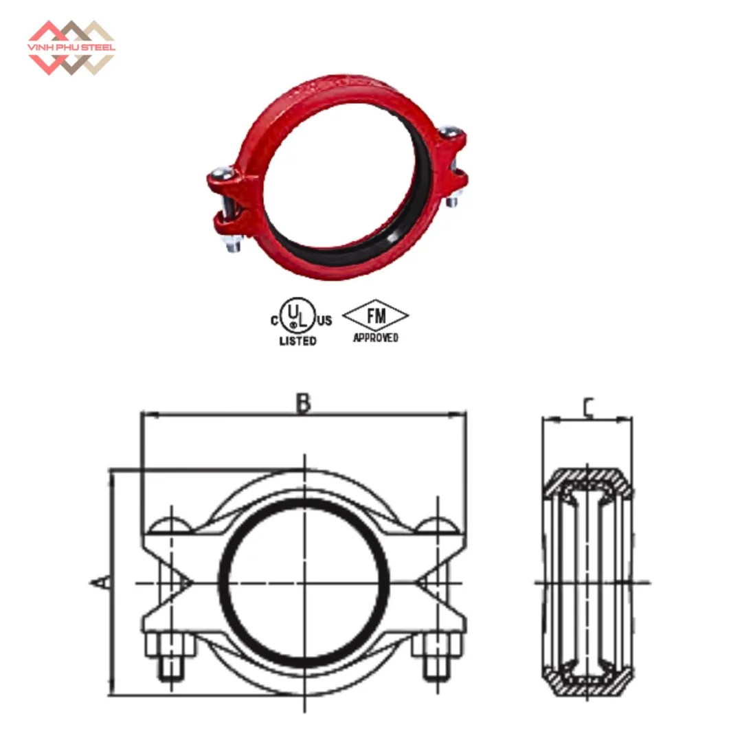 Khớp Nối Rãnh Mềm Nhẹ MECH - Cùm Nối Rãnh Mềm Nhẹ MECH - Hình ảnh 2