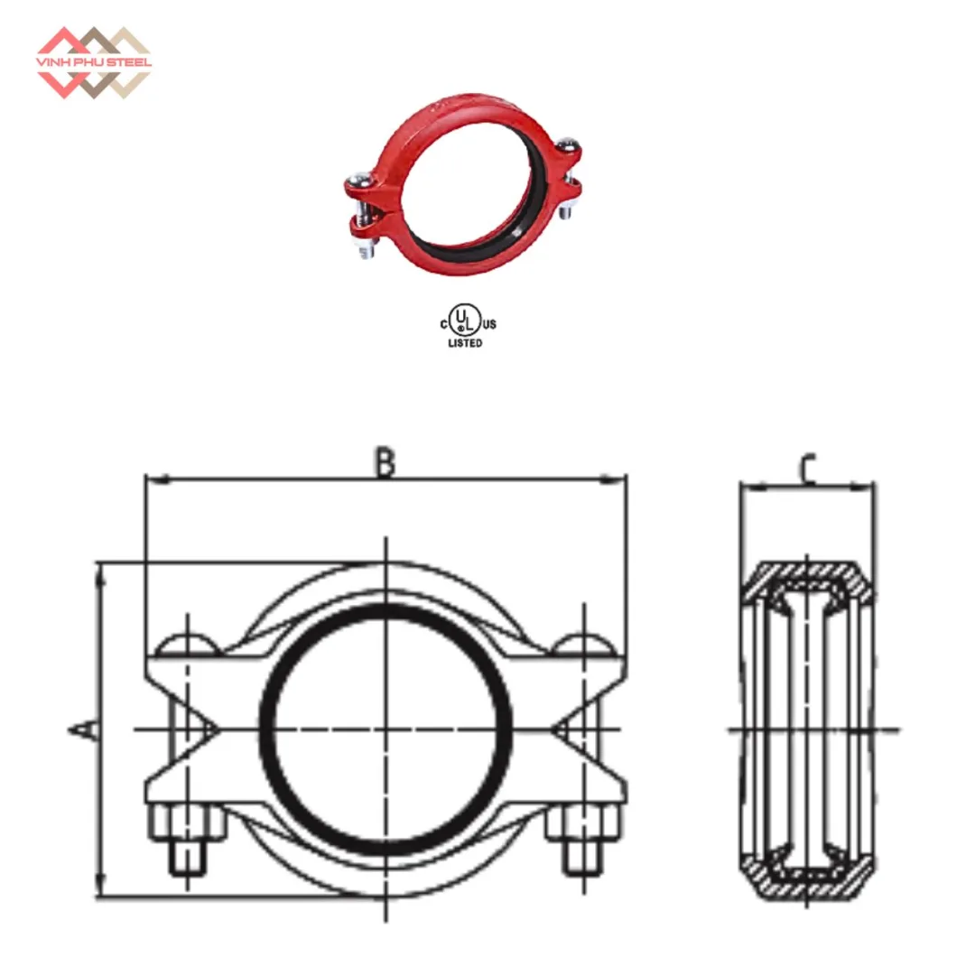 Khớp Nối Rãnh Mềm Slim MECH - Cùm Nối Rãnh Mềm Loại Mỏng - Hình ảnh 2