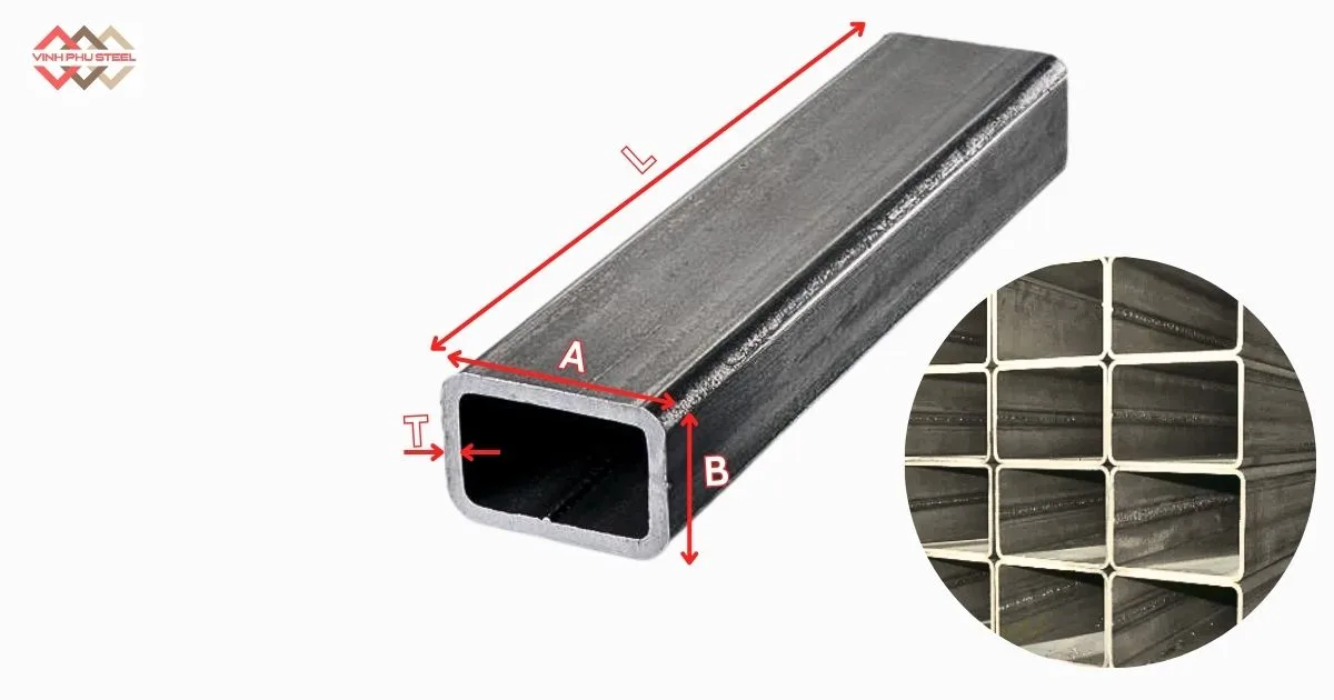 Công thức tính trọng lượng thép hộp chữ nhật