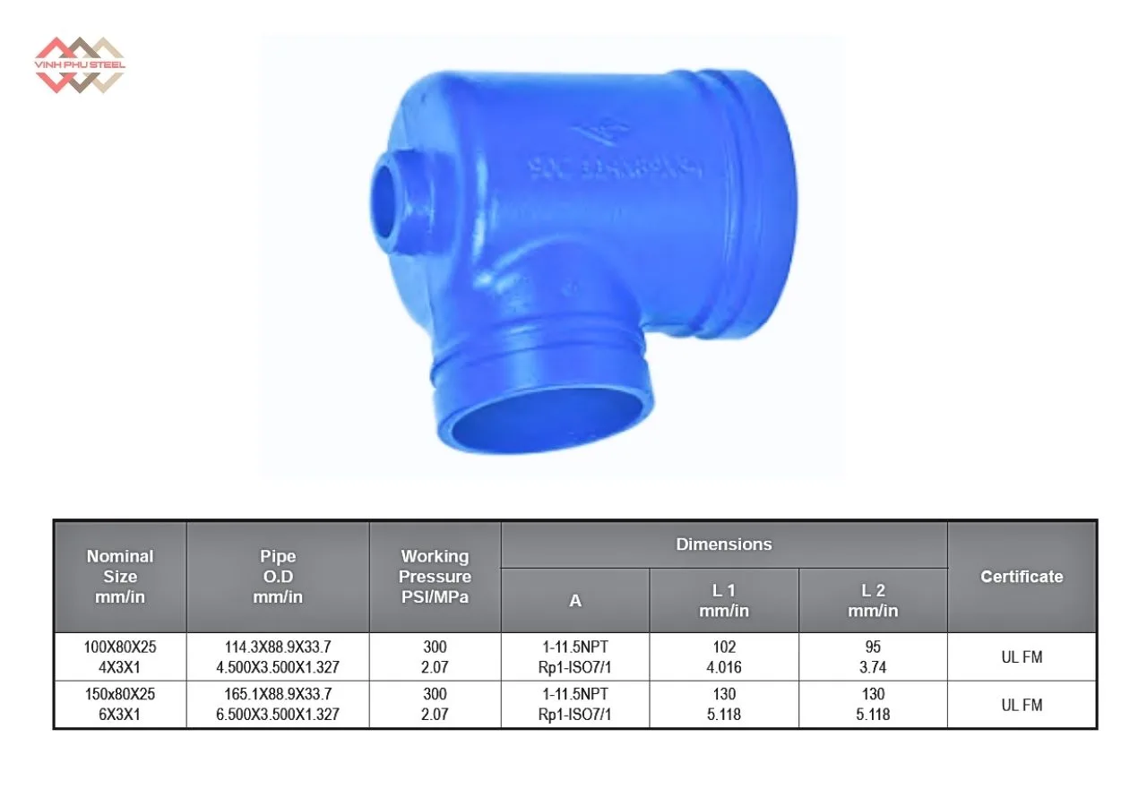 Thông số Co rãnh 90 độ trụ cứu hỏa