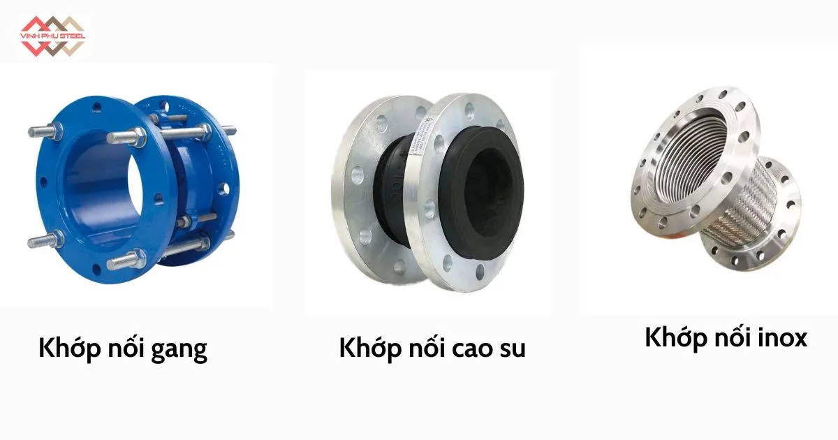 Phân loại khớp nối mềm theo vật liệu