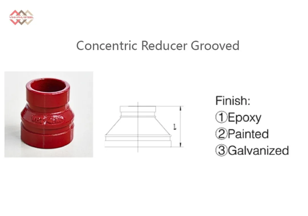 Bầu Nối Rãnh WPT - Concentric Reducer Groodved WPT - Hình ảnh 2