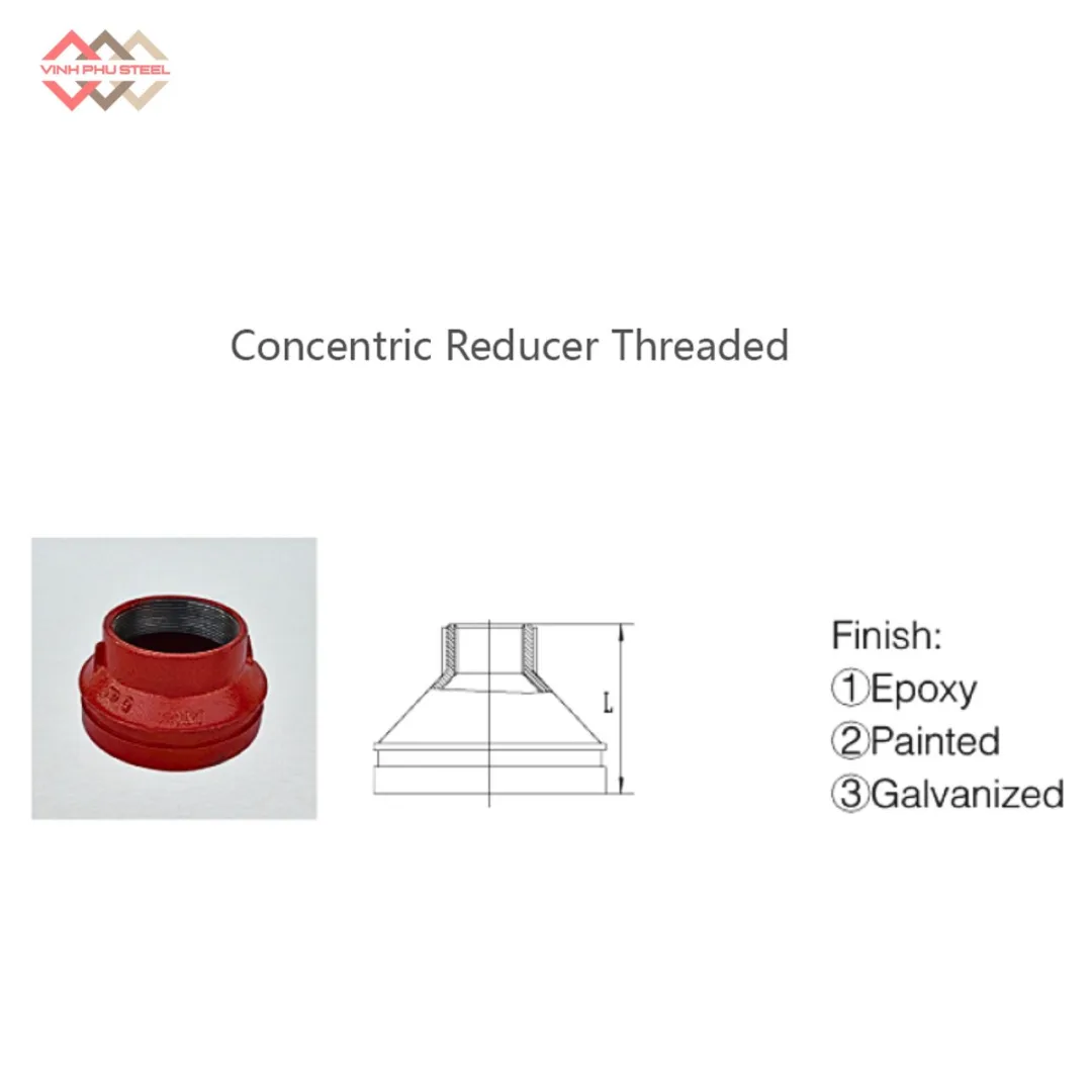 Bầu Nối Rãnh Ren WPT - Concentric Reducer Threaded WPT - Hình ảnh 2