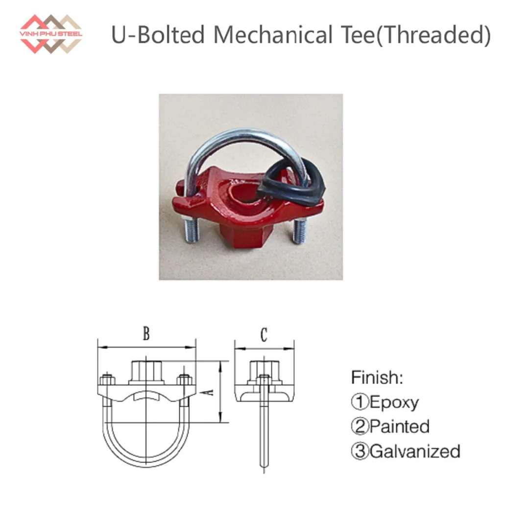 Đai Khởi Thủy U Ren WPT - U-Bolted Mechanical Tee (Thread) - Hình ảnh 2