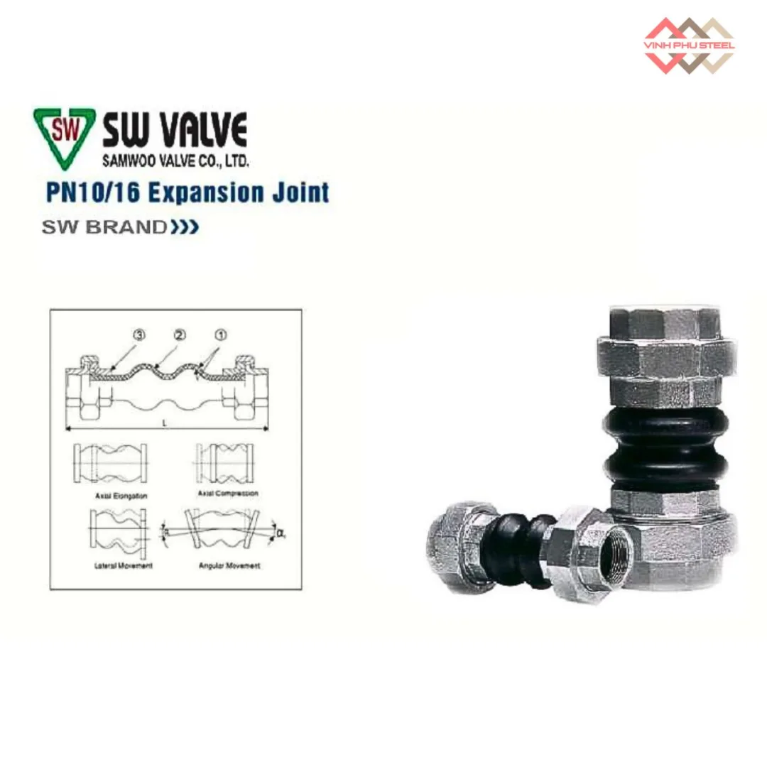 Khớp Cao Su Nối Ren Samwoo - Hàn Quốc - Hình ảnh 2