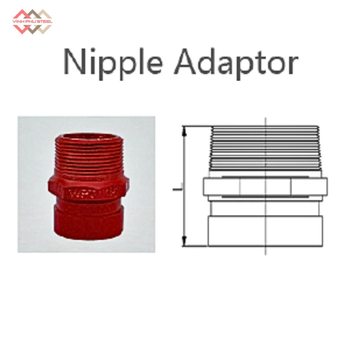 Khớp Nối Đầu Ren Ngoài Đầu Rãnh WPT - Nipple Adaptor WPT - Hình ảnh 2