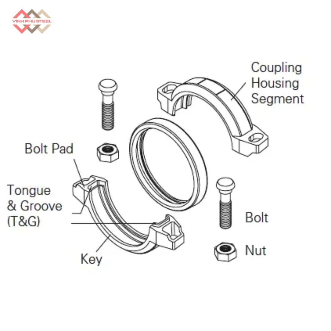 Khớp Nối Rãnh Linh Hoạt WPT - Flexible Grooved Coupling - Hình ảnh 2