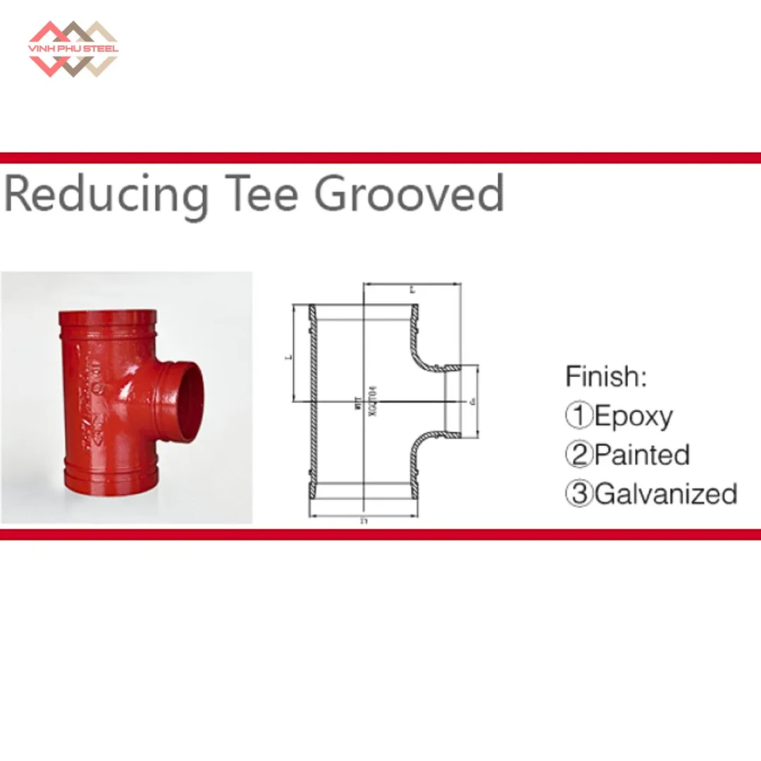 Tê Giảm Rãnh WPT - Reducing Tee Grooved WPT - Hình ảnh 2