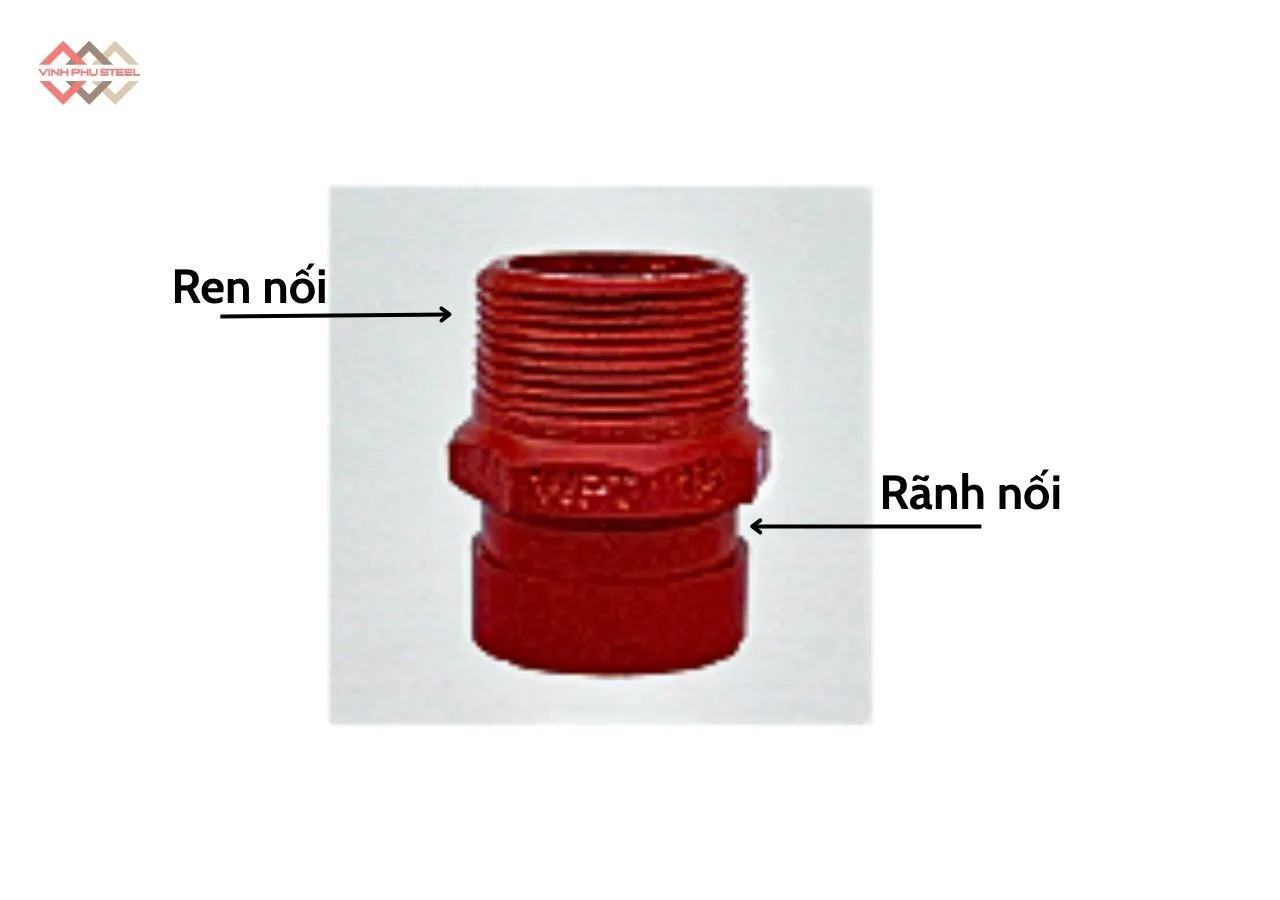 Khớp Nối Đầu Ren Ngoài Đầu Rãnh