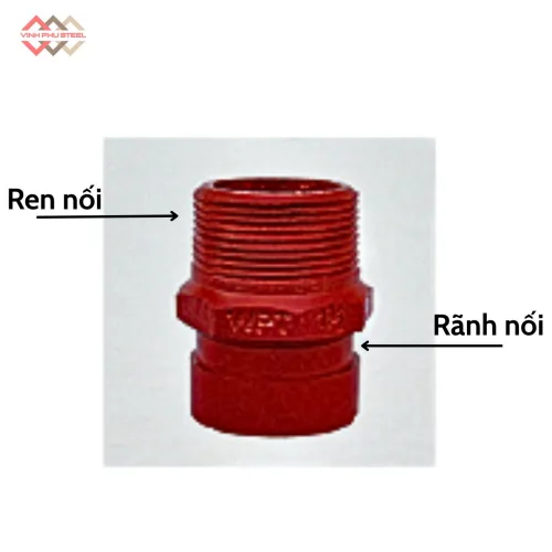 Khớp Nối Đầu Ren Ngoài Đầu Rãnh