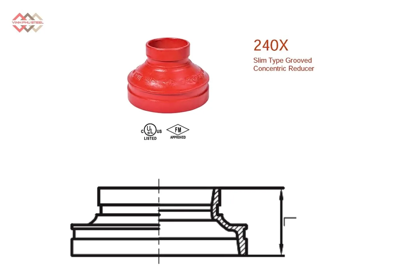 Cấu Tạo Côn Thu Đồng Tâm Nối Rãnh Mỏng MECH