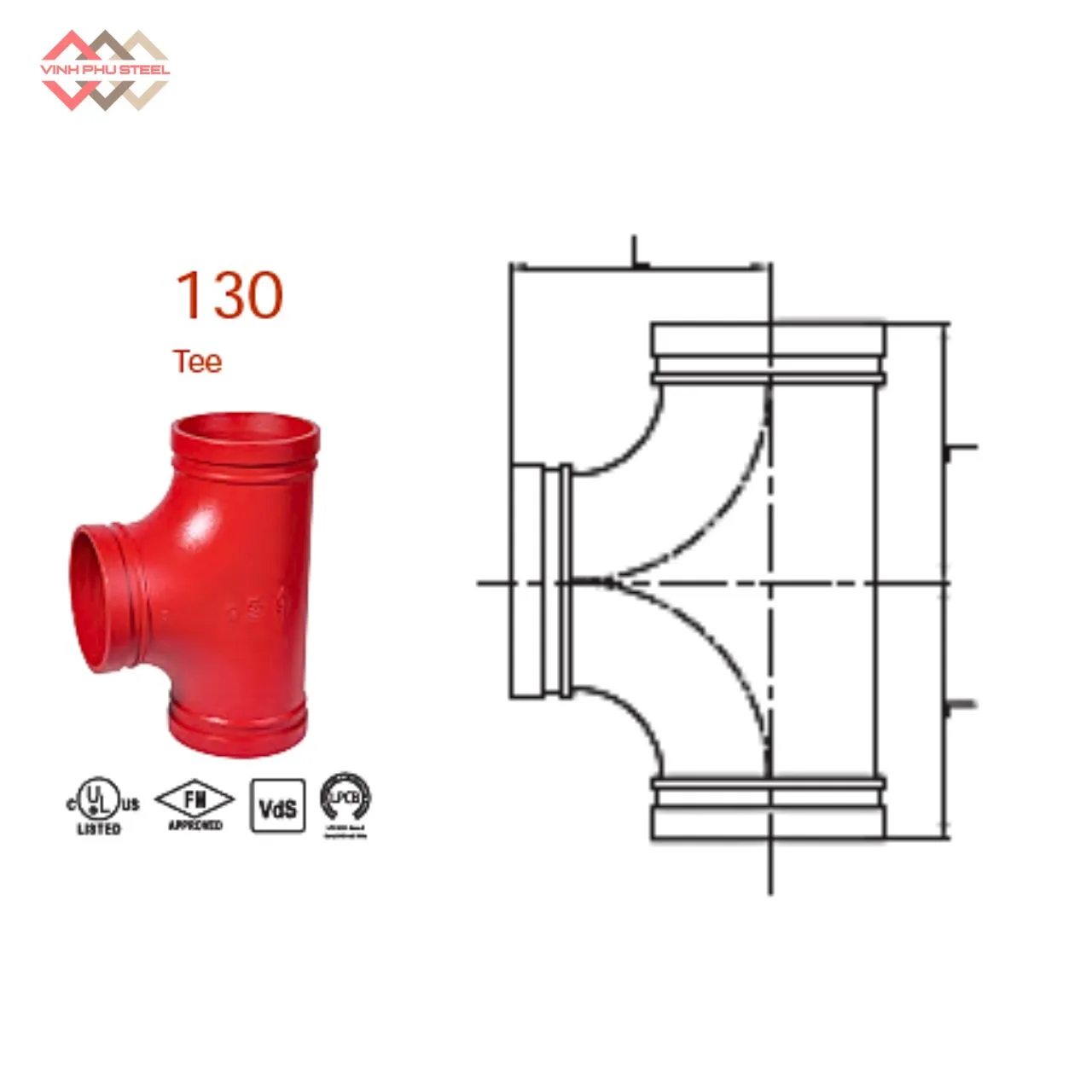 Tê Nối Rãnh MECH - T Nối Ống Kiểu Rãnh - Hình ảnh 2