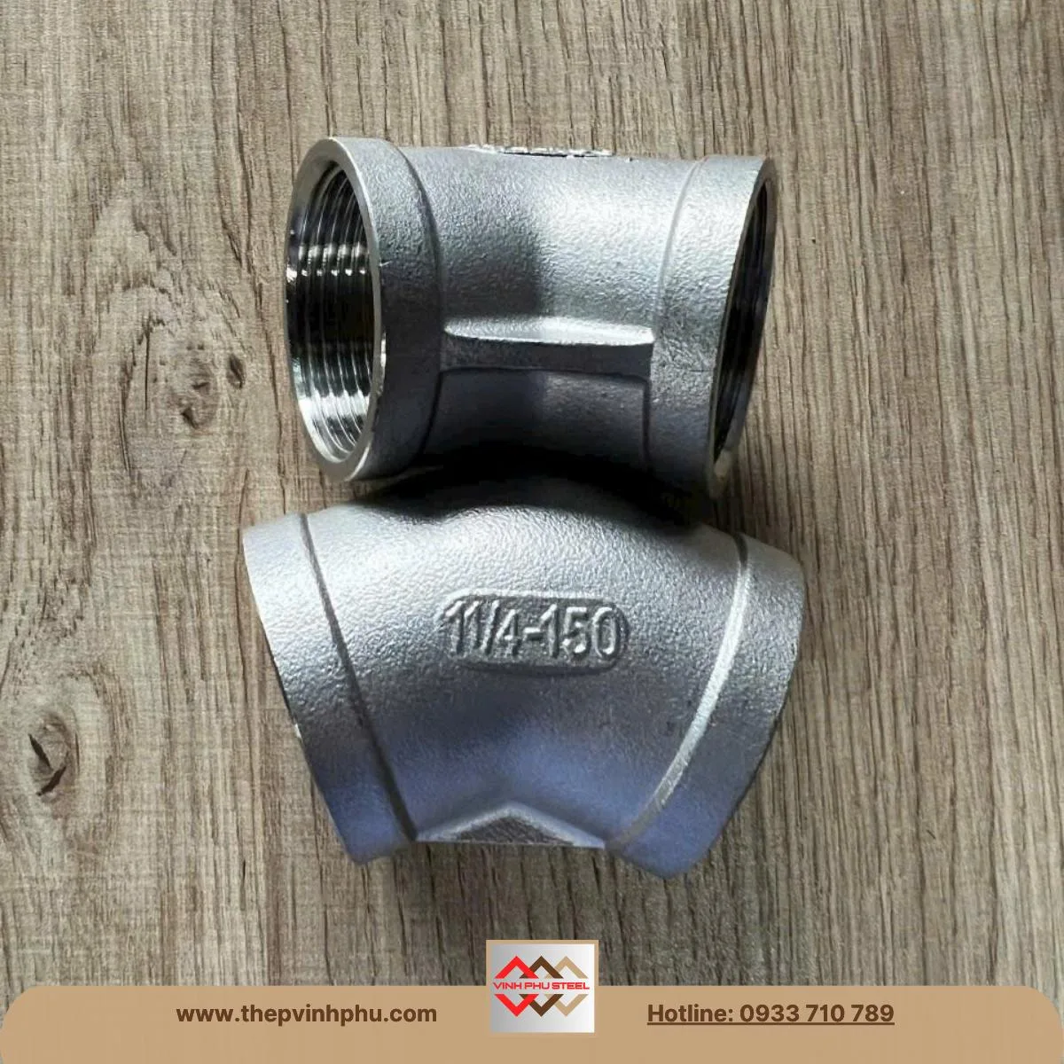 Cút lơi ren inox 45 độ
