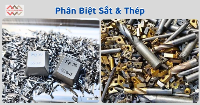 Phân biệt sắt và thép
