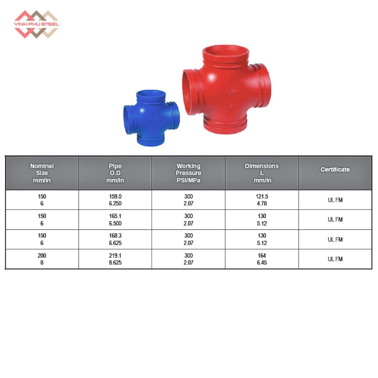 Nối Ống Chữ Thập Loại Mỏng MECH