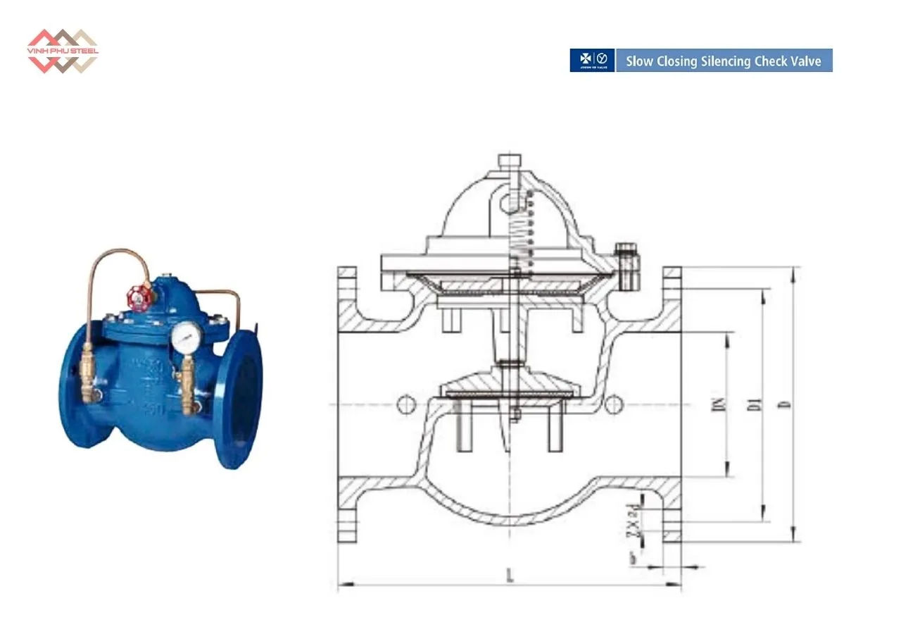 Cấu tạo Van 1 Chiều Đóng Chậm Joeun Korea