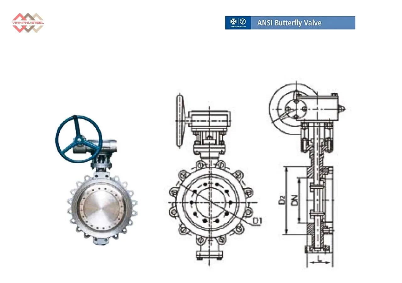 Cấu Tạo Van Bướm ANSI Joeun Korea