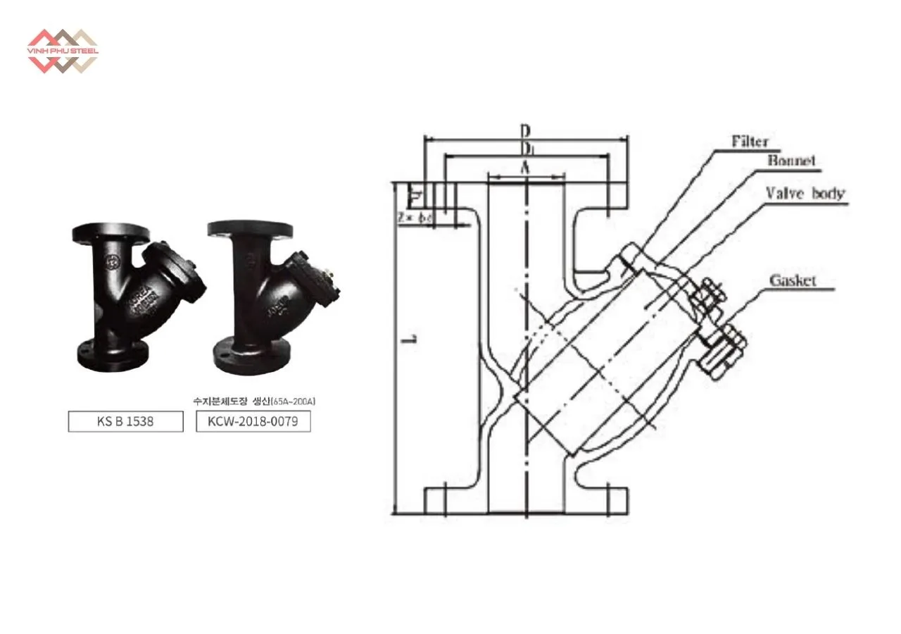 cấu Tạo Van Lọc Y Gang Joeun Korea