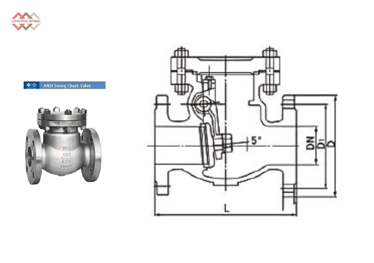 Cấu Tạo Van Một Chiều Lá Lật ANSI Joeun Korea
