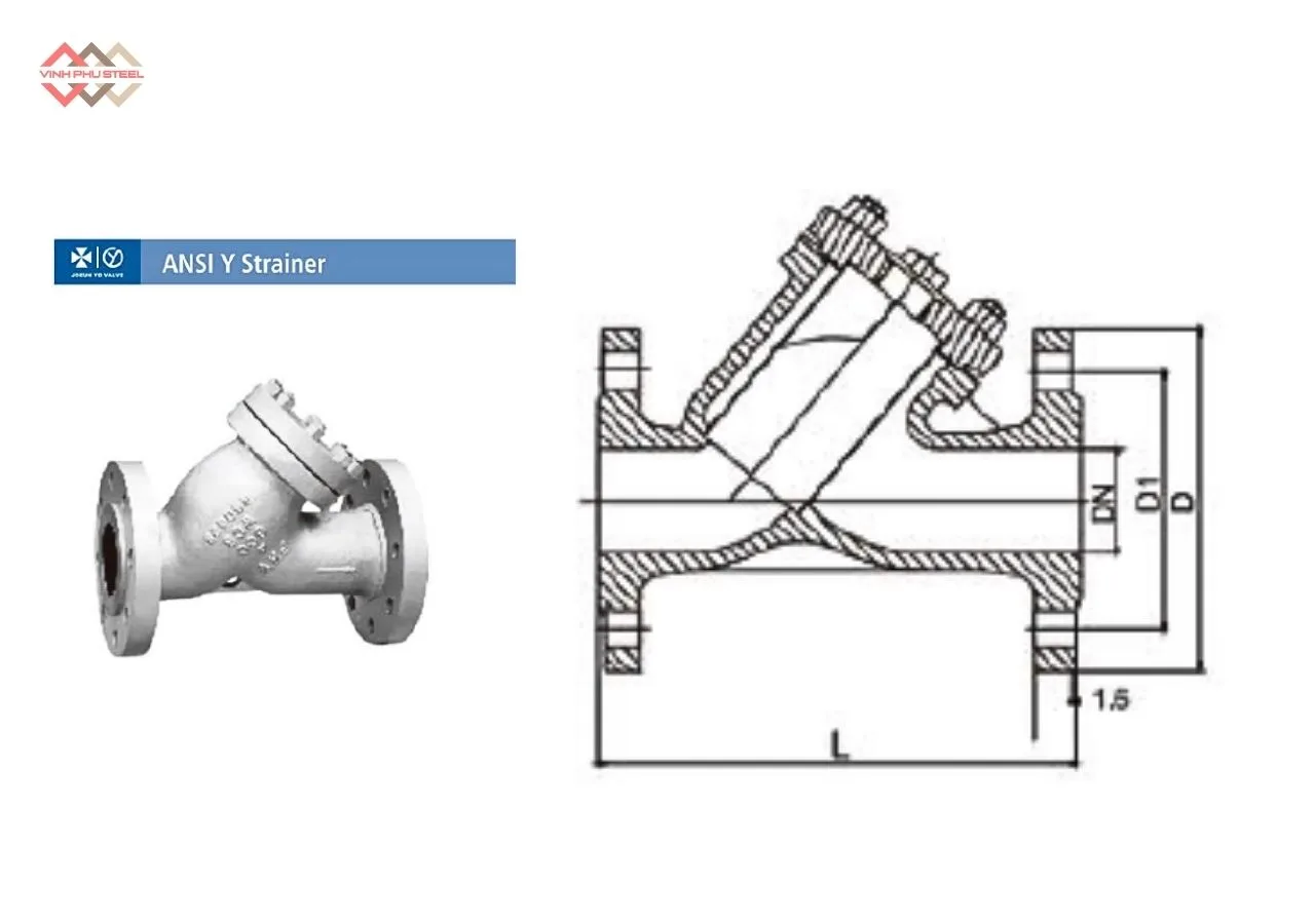 Cấu Tạo Y Lọc ANSI Nối Bích Joeun Korea