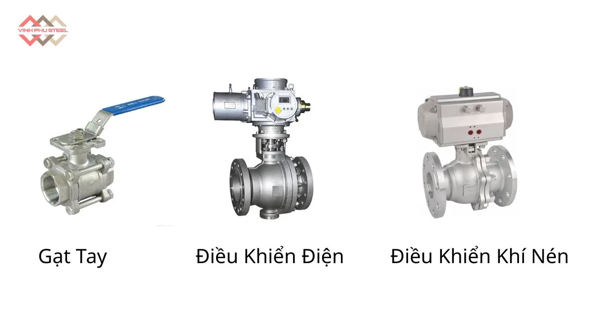 Phân loại van bi theo phương thức vận hành