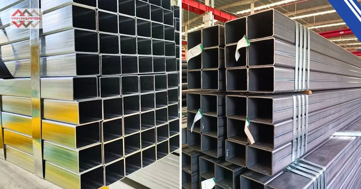 Thép Hộp Mạ Kẽm Và Thép Hộp Thường ( Thép Thộp Đen)