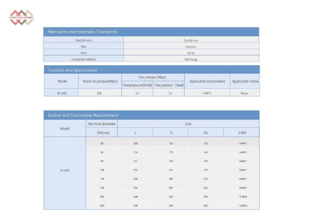 Thông số Van Phao Joeun Korea