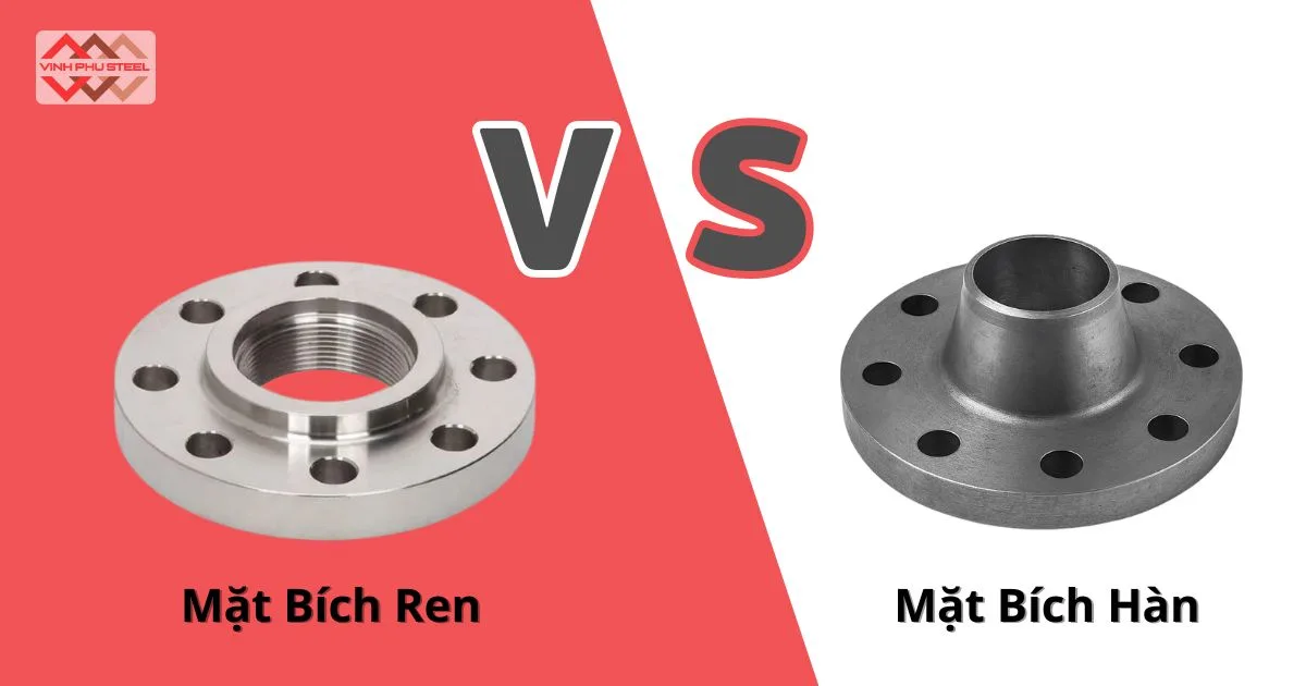 Mặt bích ren vs. mặt bích hàn (Weld Neck Flange)