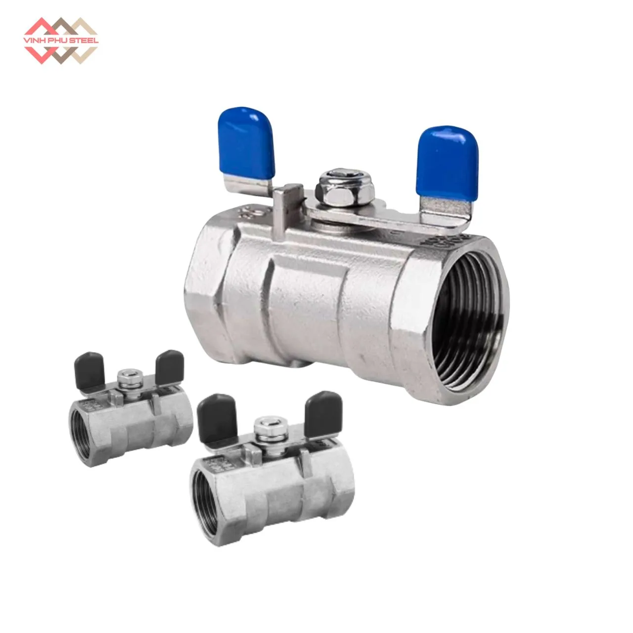 Van Bi Tay Bướm Inox Nối Ren joeun Korea