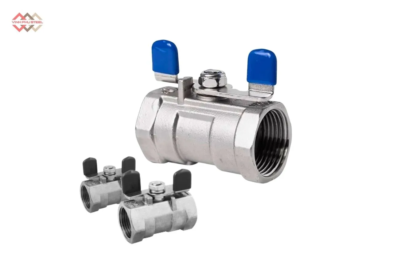 Van Bi Tay Bướm Inox Nối Ren joeun Korea - Butterfly Handle Ball Valves
